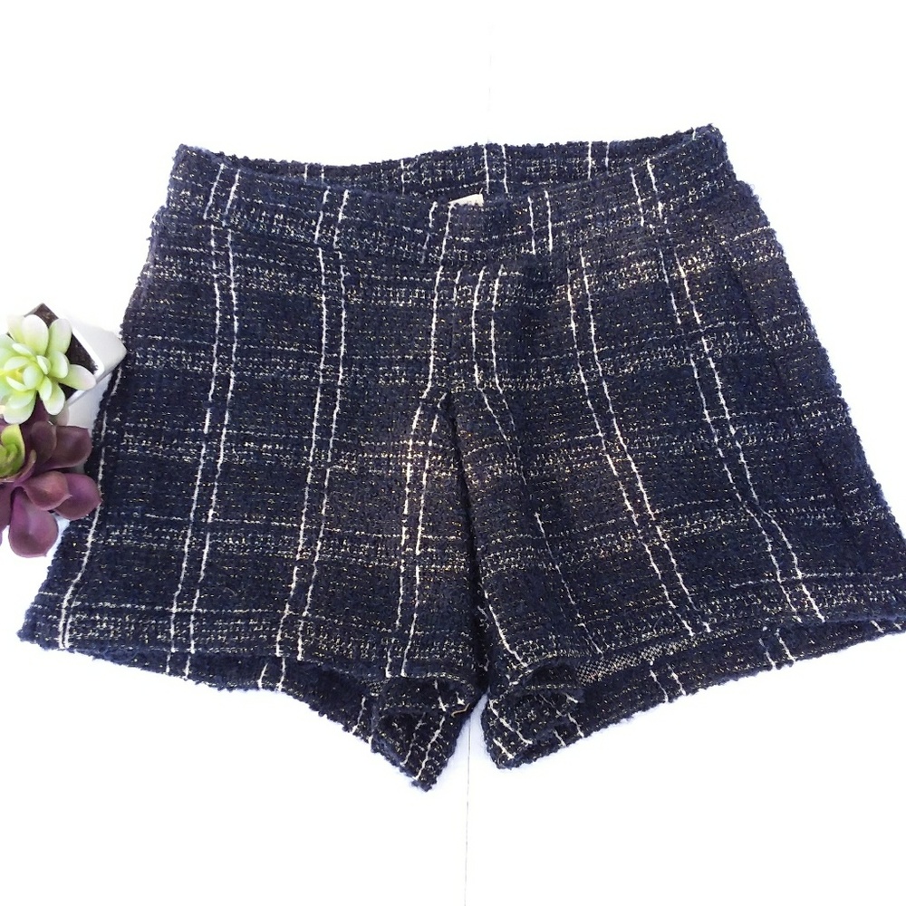 Zara girls soft collection tweed shorts